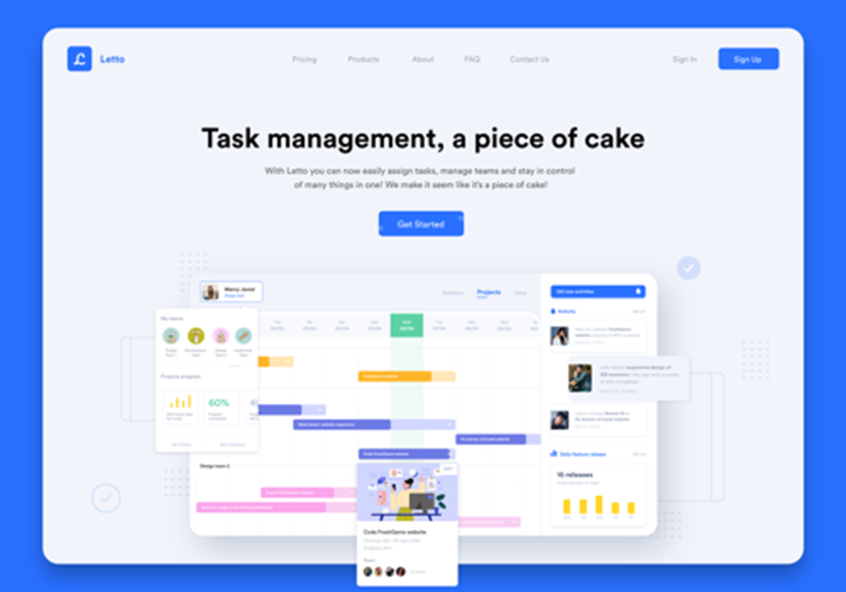 Letto – Dashboard und Website (UX/UI) - 