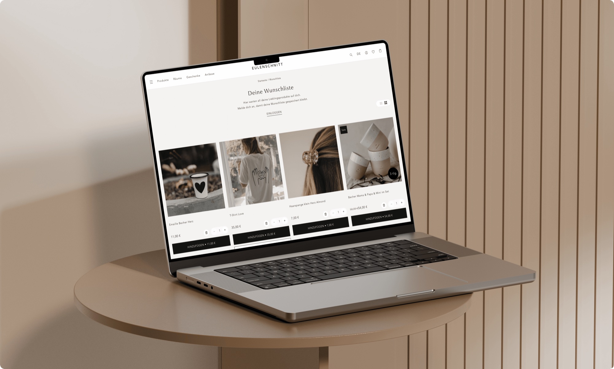 muun studio Projekt - Shopify-Neuaufbau mit Bundles und Wunschliste