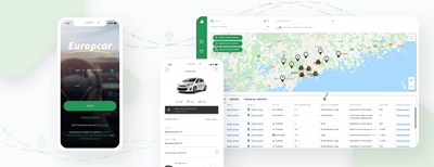 Digitale Plattform für Autovermietung