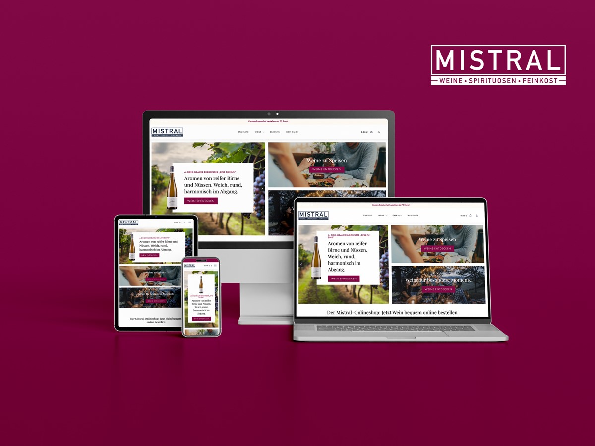 Onlineshop Entwicklung für Weinhandel