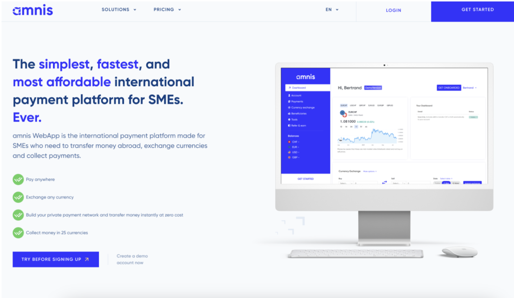 Betlace Projekt - Amnis WordPress-Website
