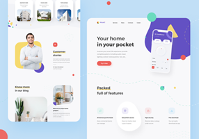 Webkraftr Projekt - Heim in deiner Tasche, Entwurf für die Landingpage