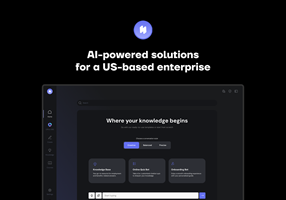 Uniridge Projekt - https://uniridge.co/cases/ai-powered-solutions-forenterprises-internalcommunication-and-training/
