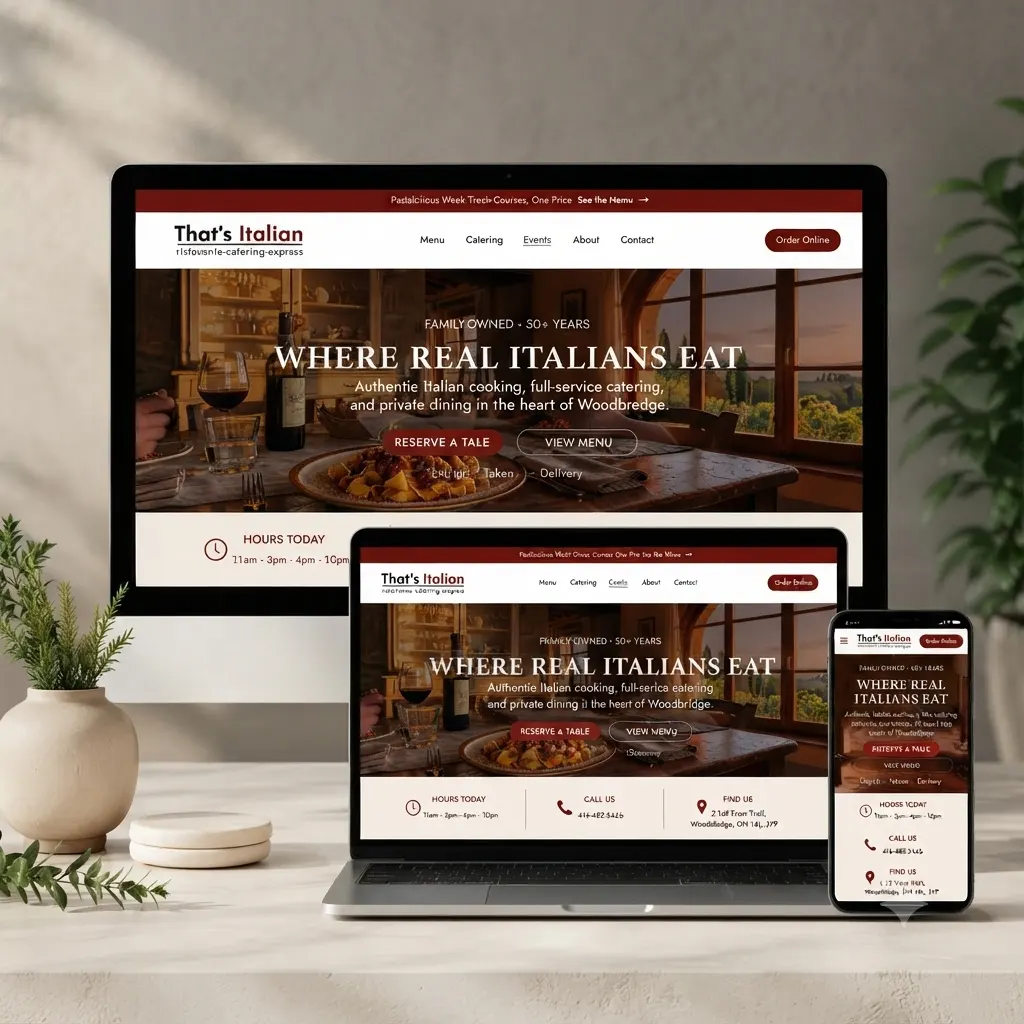 SERP WIZARD Projekt - Das ist ein italienisches Restaurant.