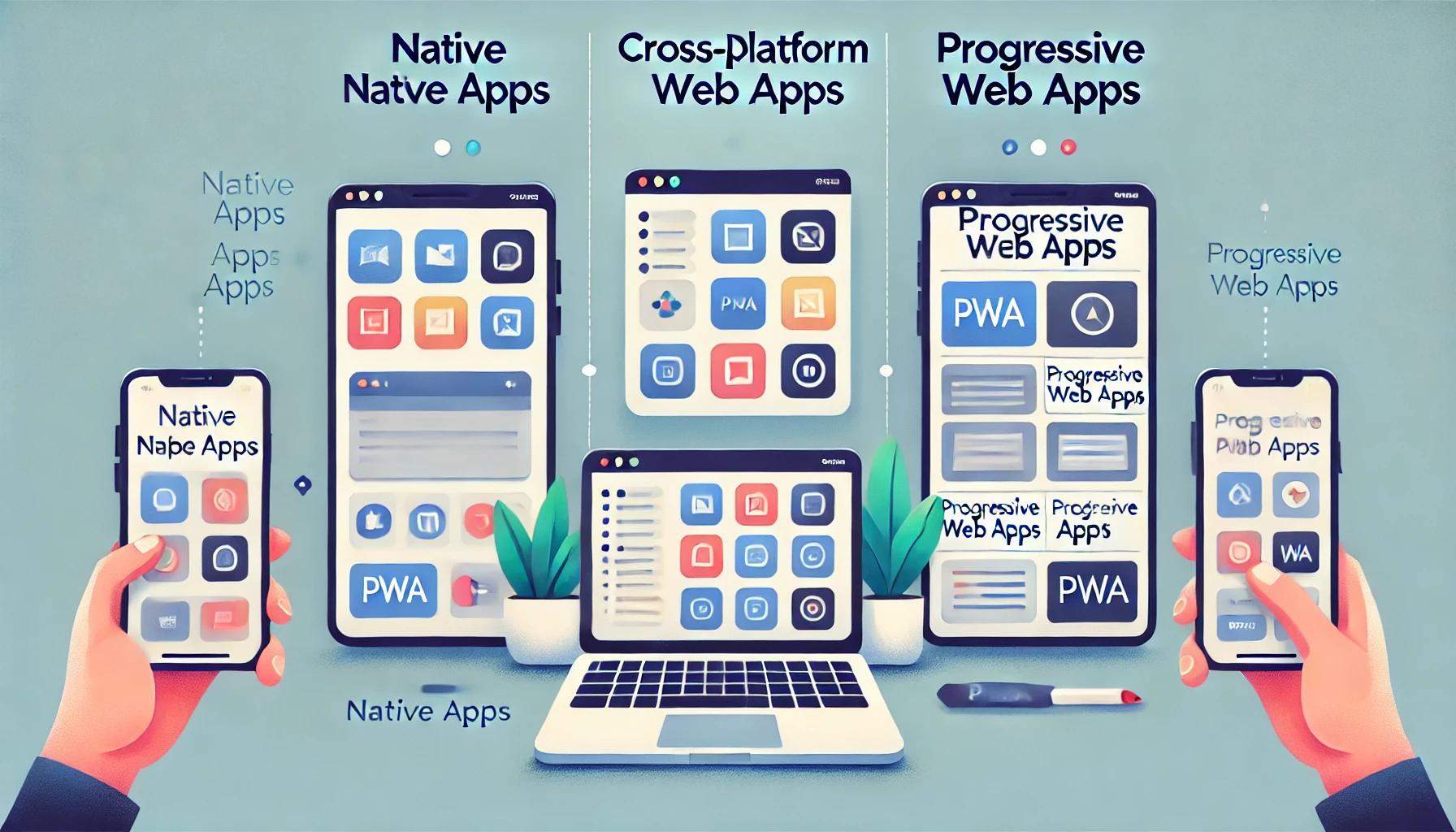 Native App vs. Cross-Platform App vs. PWA: Welche ist die richtige Wahl für Sie?