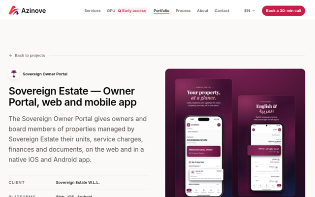 AZINOVE SAS Projekt - Sovereign Estate Internal Portal