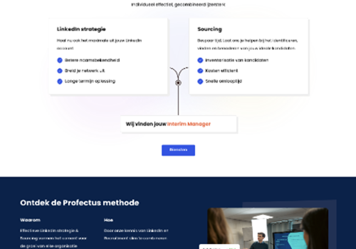 Professionelle Website für ein Recruiting-Startup - Profectus Recruitment