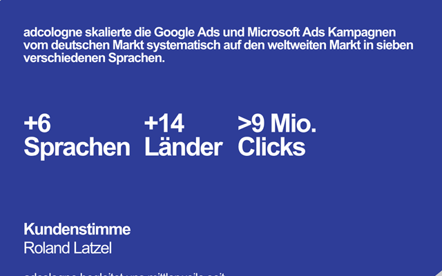 adcologne GmbH Projekt - Kampagnen skalierung Mailstore Google Ads