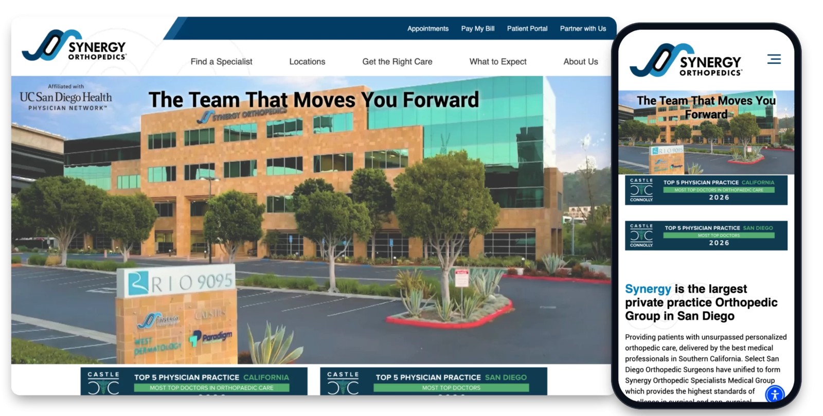 Creative Mindworks Projekt - Synergy Orthopedics Website