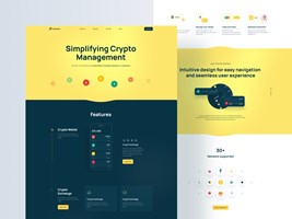 Createx Studio Projekt - Krypto Wallet Startup Landing Page Design