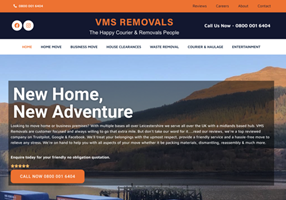 RR Webdesign Projekt - VMS Removals Website-Design, SEO & PPC
