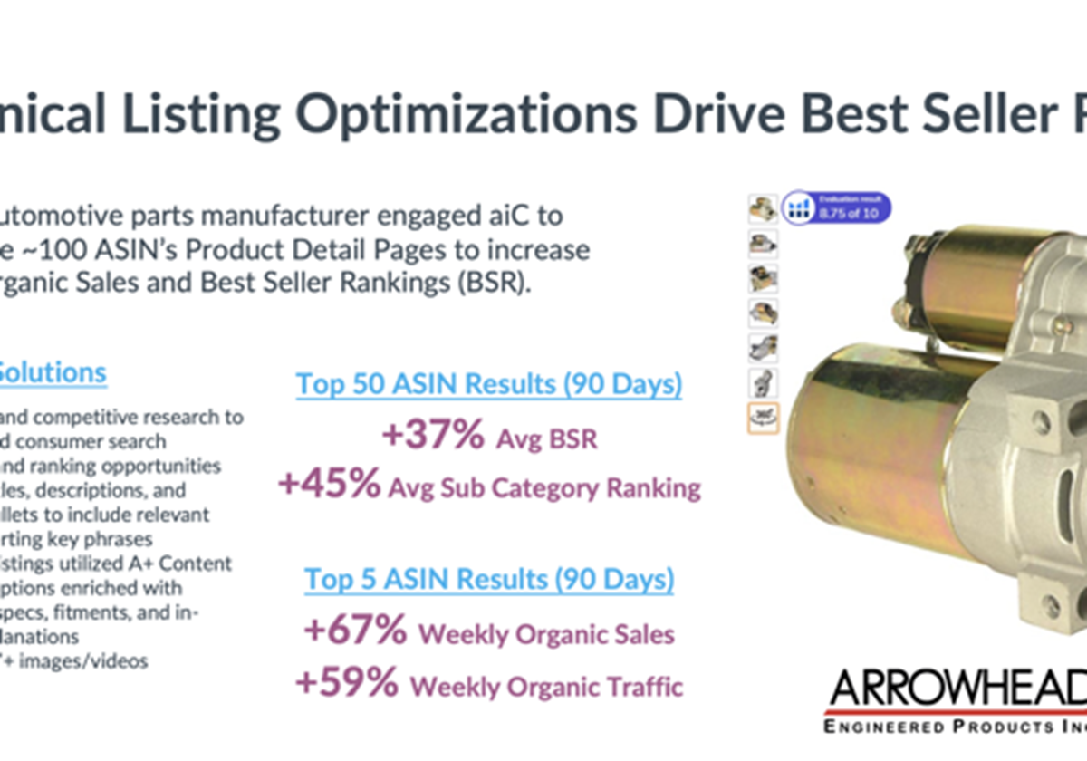 Technische Optimierungen der Listings steigern den BSR - Arrowhead Engineered Products