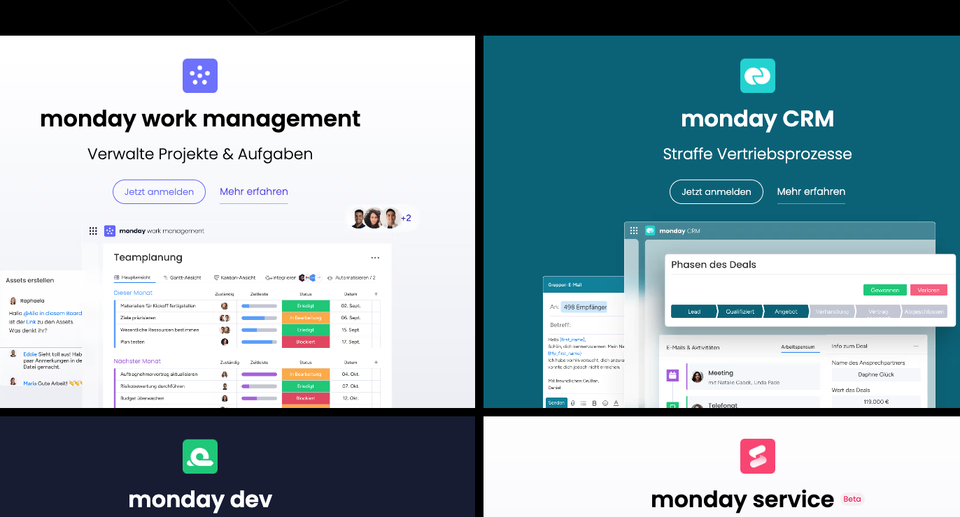 galaniprojects GmbH Projekt - Implementierung von Monday.com als CRM- und Projektmanagement-Tool