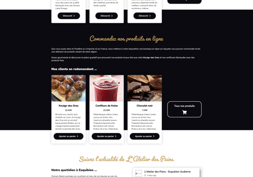 Valentin MIONNET Projekt - Bäckerei-Website