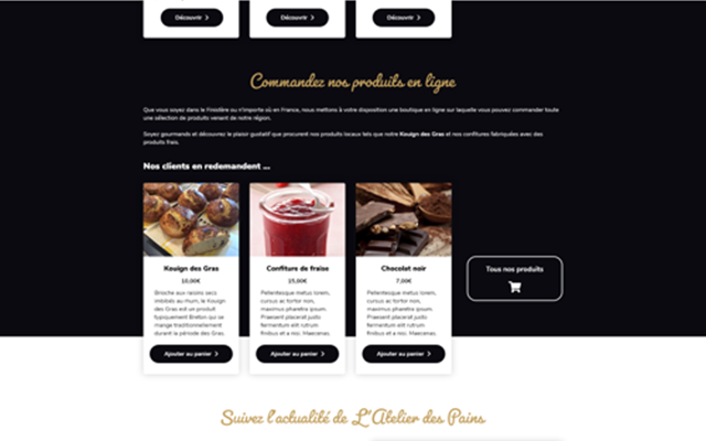 Valentin MIONNET Projekt - Bäckerei-Website