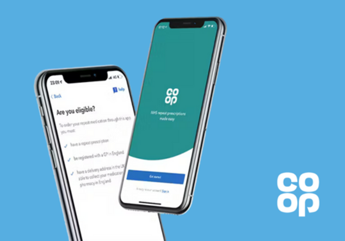 Co-op NHS-App für Folgeverschreibungen - Co-op