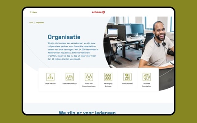 No Heroes Projekt - Unternehmenswebsite Achmea