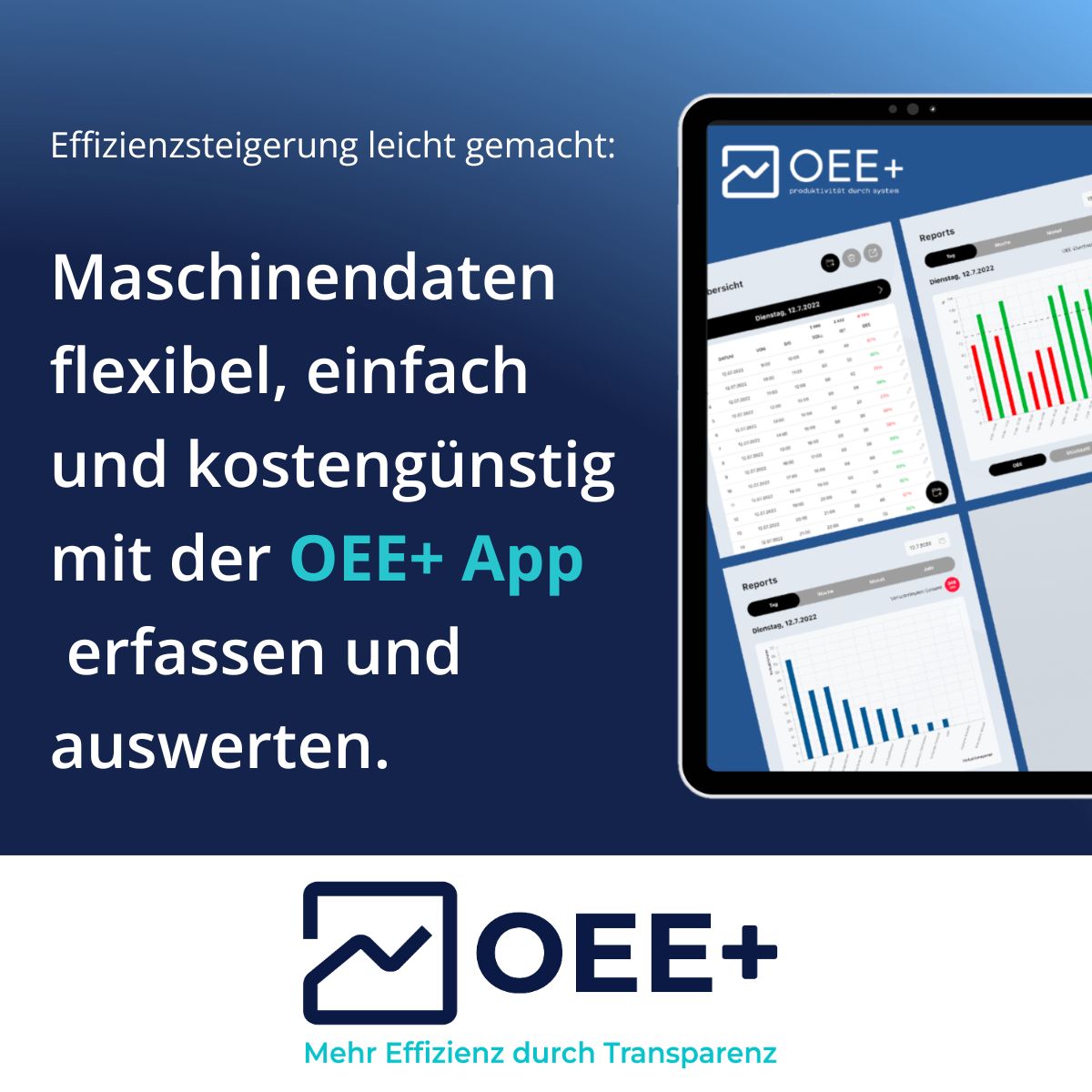 Hybric Codeworks GmbH Projekt - OEE+: Industrie 4.0 App für produktive Fertigung