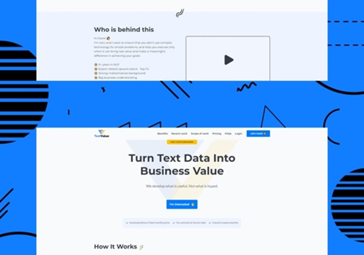 Textwert Webflow-Website-Entwicklung und -Design - Text Value