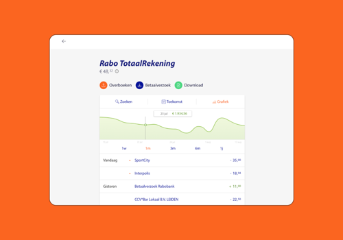 Do IT Big Projekt - Rabobank, V2-Übersicht der Transaktionen