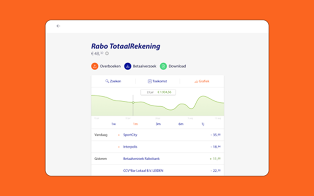 Do IT Big Projekt - Rabobank, V2-Übersicht der Transaktionen