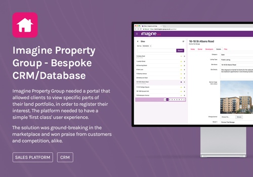 Appdrawn Software Development Projekt - Imagine Property Group, Individuelle CRM-/Datenbanklösung