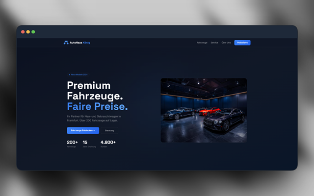 Genizi Projekt - Autohaus website