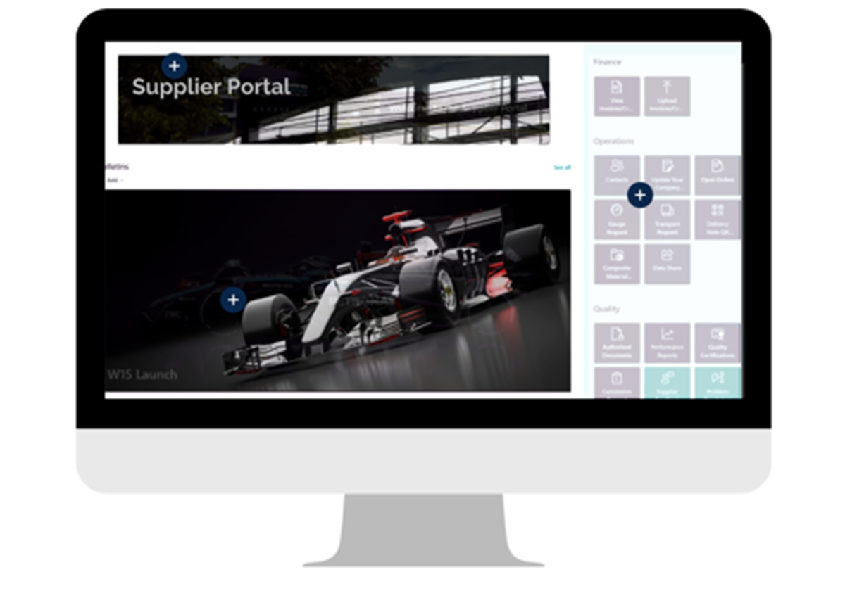 Betriebsabläufe mit einem individuellen Lieferantenportal automatisieren - Formula 1 team