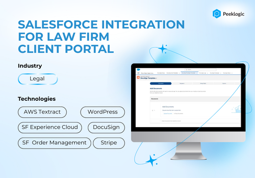 Peeklogic, LLC Projekt - Salesforce-Integration für das Kundenportal einer Anwaltskanzlei