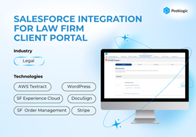 Peeklogic, LLC Projekt - Salesforce-Integration für das Kundenportal einer Anwaltskanzlei