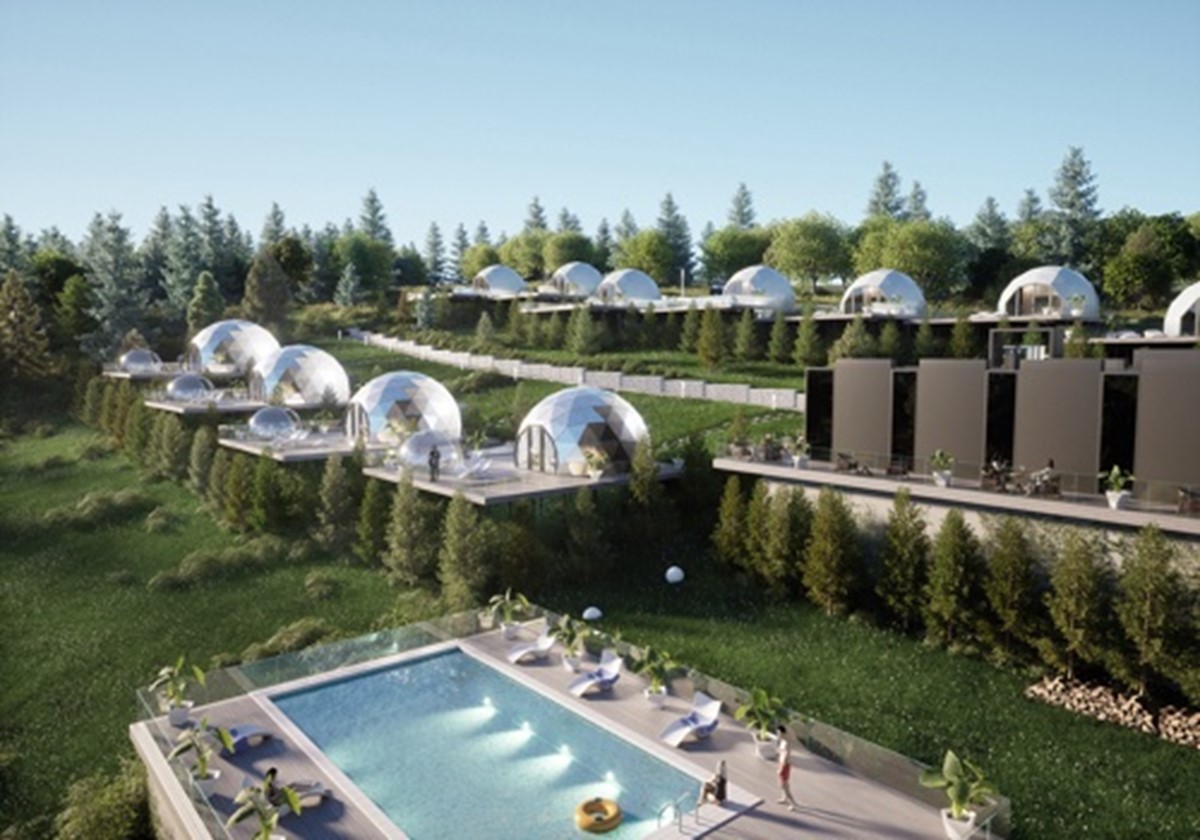 Kuppelhotel in den Karpaten - 