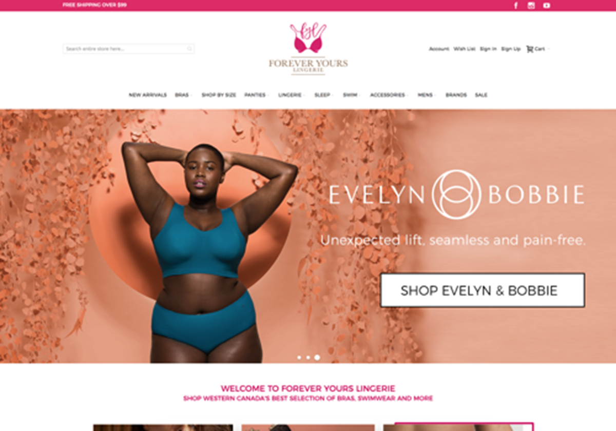 Forever Yours Lingerie – E-Commerce-Website - 