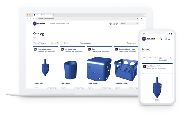 operun Digital Solutions Projekt - Katalog für 3D-Druck