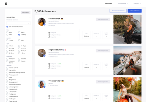 Granite Projekt - Tool zur Verwaltung von Influencer-Marketing-Kampagnen