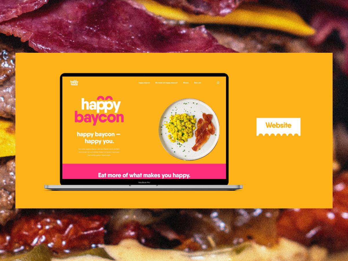 Digital Masters GmbH Projekt - Markenidentität und One Pager für happy foodz