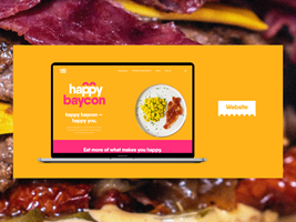 Digital Masters GmbH Projekt - Markenidentität und One Pager für happy foodz