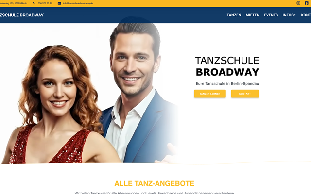 ArtiPixel Projekt - Kompletter Markenauftritt für Tanzschule Broadway Berlin