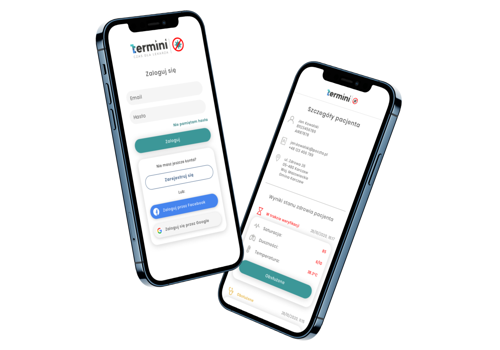 UX-MAN Projekt - COVIDTermini.app, App für Einrichtungen und Patienten
