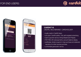 Digitale Marketing-Plattform mit mobilem Karteninhaber