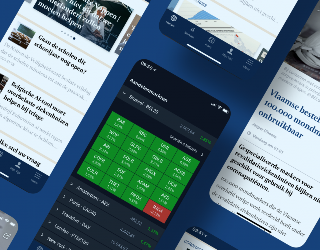 Endare Projekt - De Tijd/L'Echo mobile Zeitungs-App