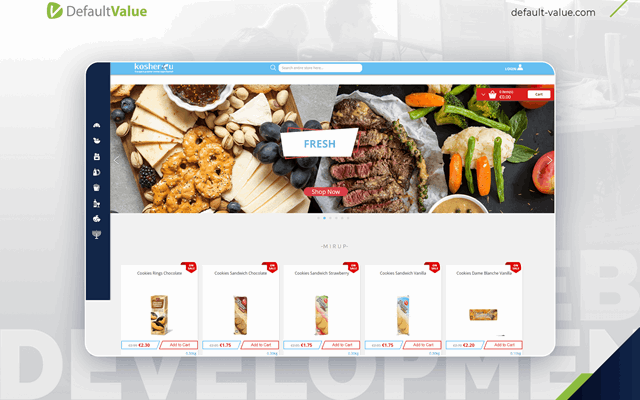 Default Value Projekt - Belgischer koscherer Online-Supermarkt
