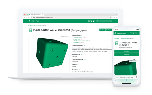 operun Digital Solutions Projekt - Fertigungsplan Digital