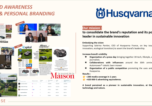 Hello SunRise Projekt - PR und Kommunikation für Husqvarna France