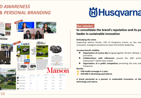 Hello SunRise Projekt - PR und Kommunikation für Husqvarna France