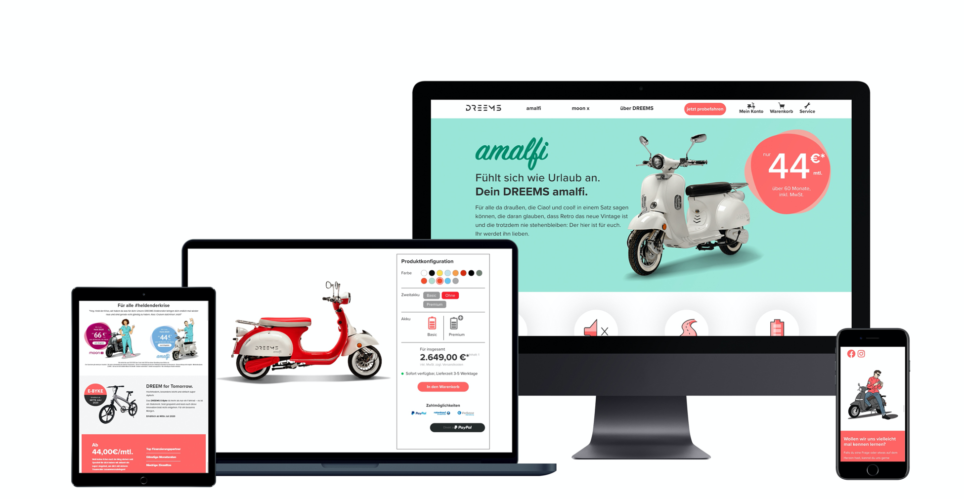 Digital Masters GmbH Projekt - Markenbildung und Onlineshop für DREEMS