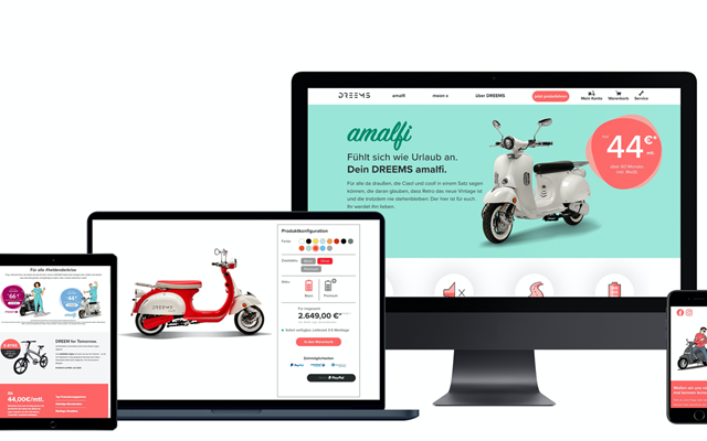 Digital Masters GmbH Projekt - Markenbildung und Onlineshop für DREEMS