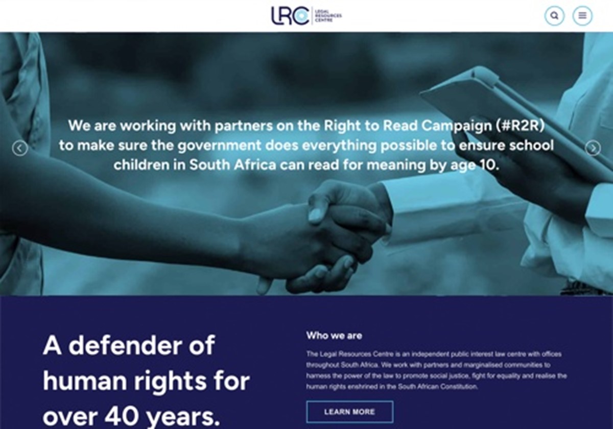 LRC arbeitet gemeinsam an der Erstellung einer zweckorientierten Website - Legal Resources Centre