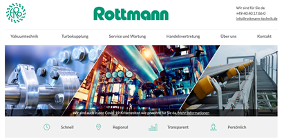 Unternehmenswebsite für Rottmann