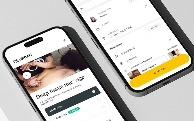 Vention Projekt - Urban: Frisches Design und neue Features für iOS-Massage-Apps