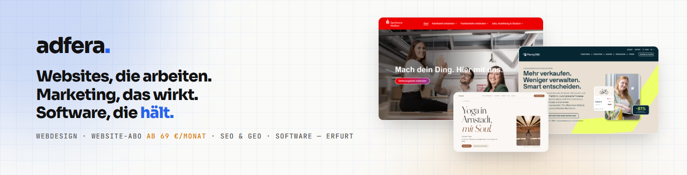 adfera, Webdesign, Website-Mieten, Online-Marketing Headerbild